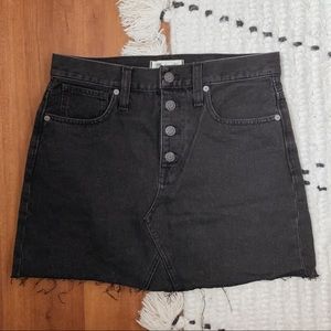 Madewell | NWT Button Miniskirt in Lunar Rock